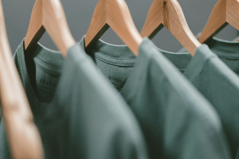 Folded colorful t-shirts and socks